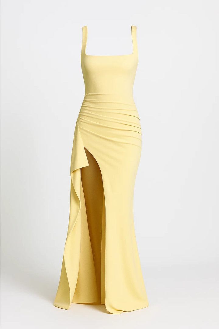Women's Flattering Maxi Dress - High Split Summer Casual