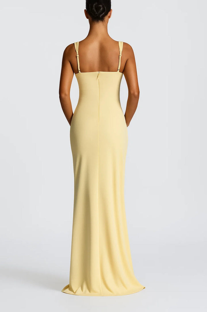 Women's Flattering Maxi Dress - High Split Summer Casual