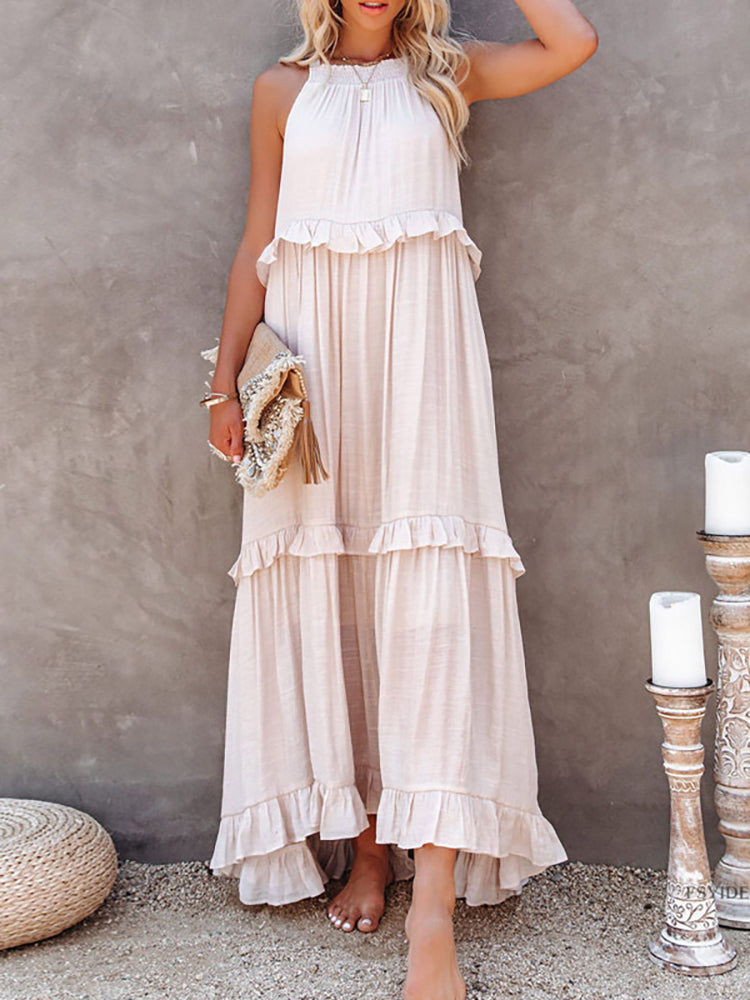Women's Sleeveless A-line Maxi Dress - Comfortable Summer Style