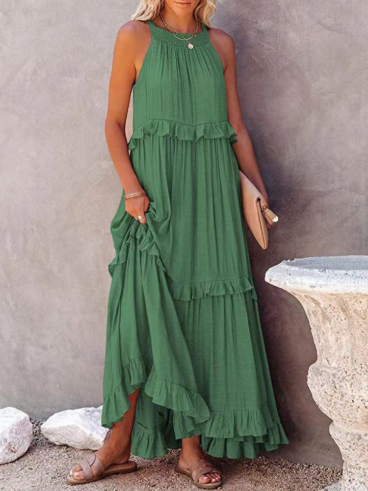 Women's Sleeveless A-line Maxi Dress - Comfortable Summer Style