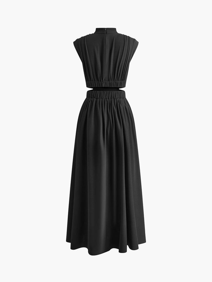 Women's Elegant Cutout Maxi Dress - Summer Evening