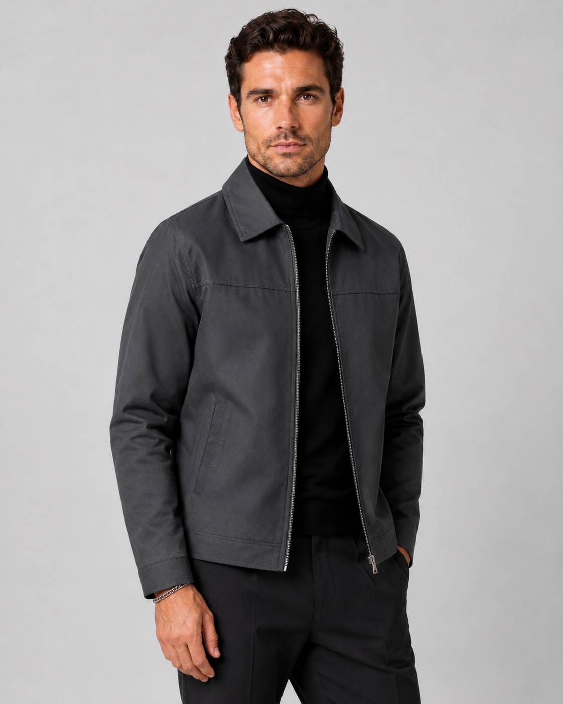 Men's Harrington Jacket - Classic Zip Style