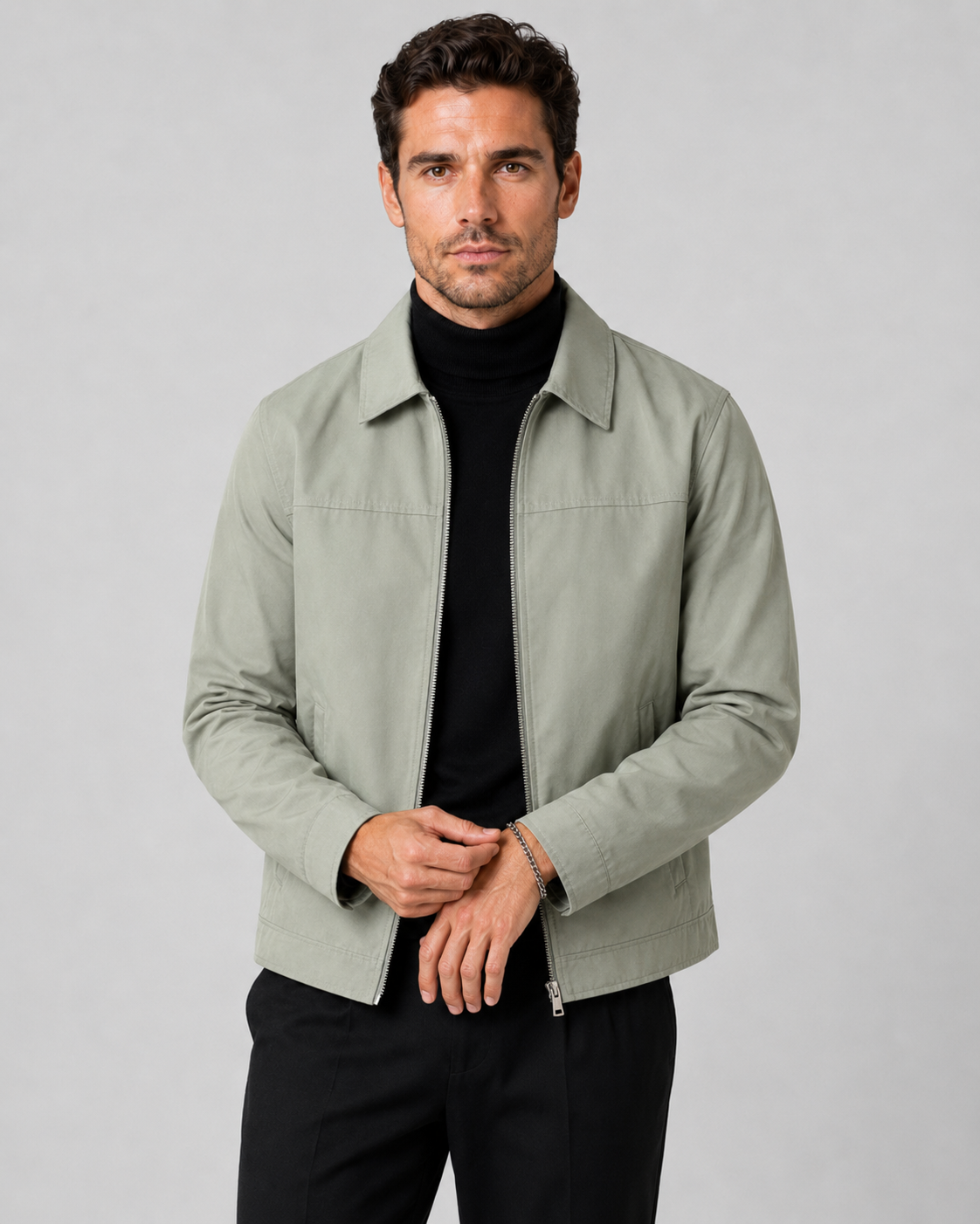 Men's Harrington Jacket - Classic Zip Style