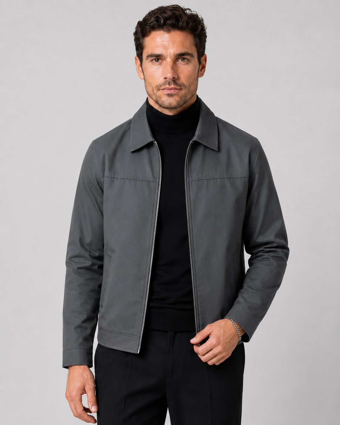 Men's Harrington Jacket - Classic Zip Style