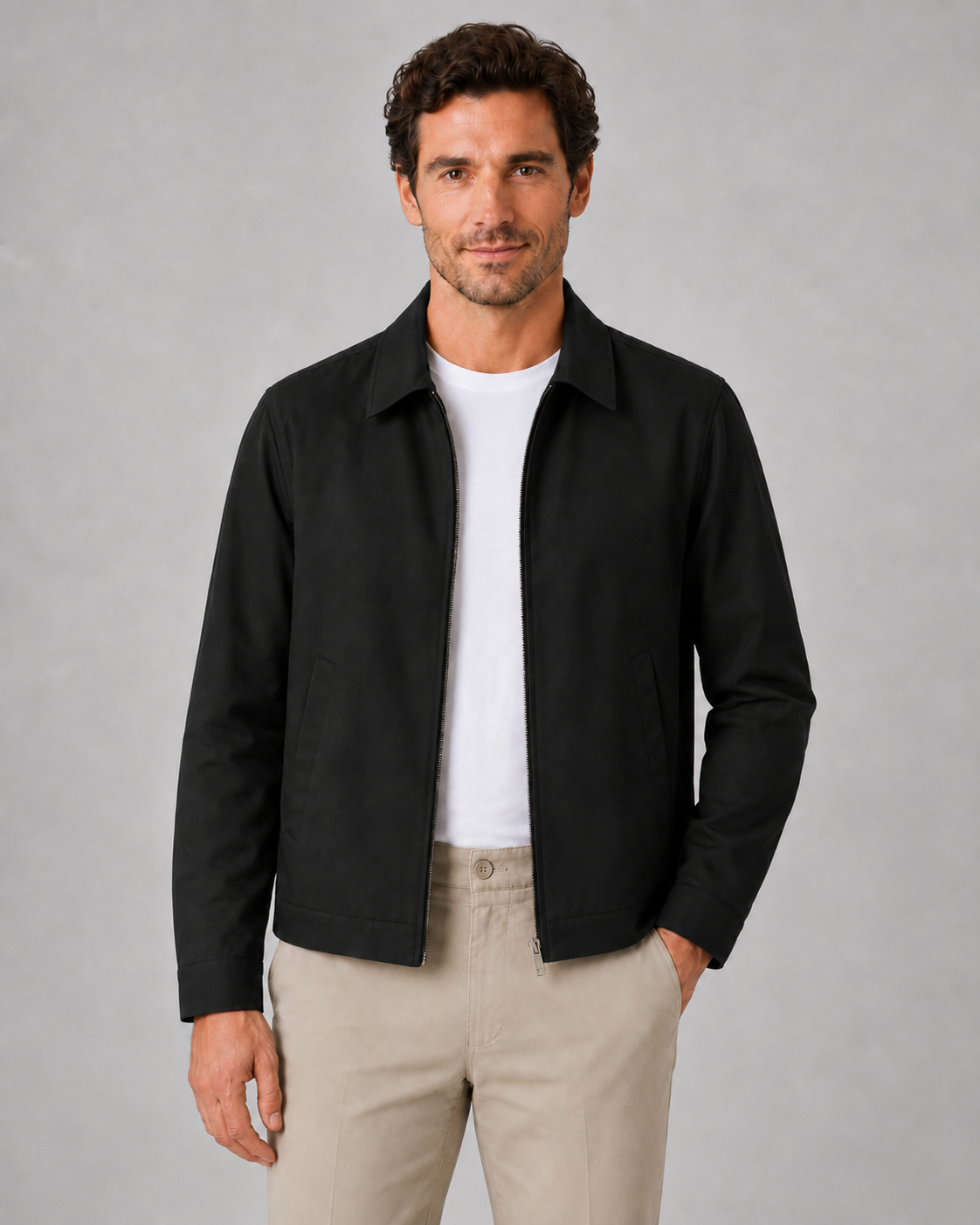 Men's Harrington Jacket – Lightweight with Check Lining