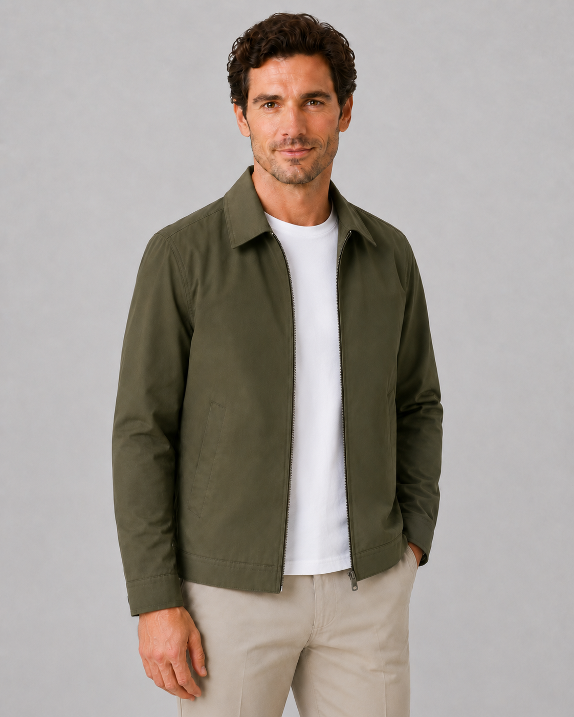 Men's Harrington Jacket – Lightweight with Check Lining