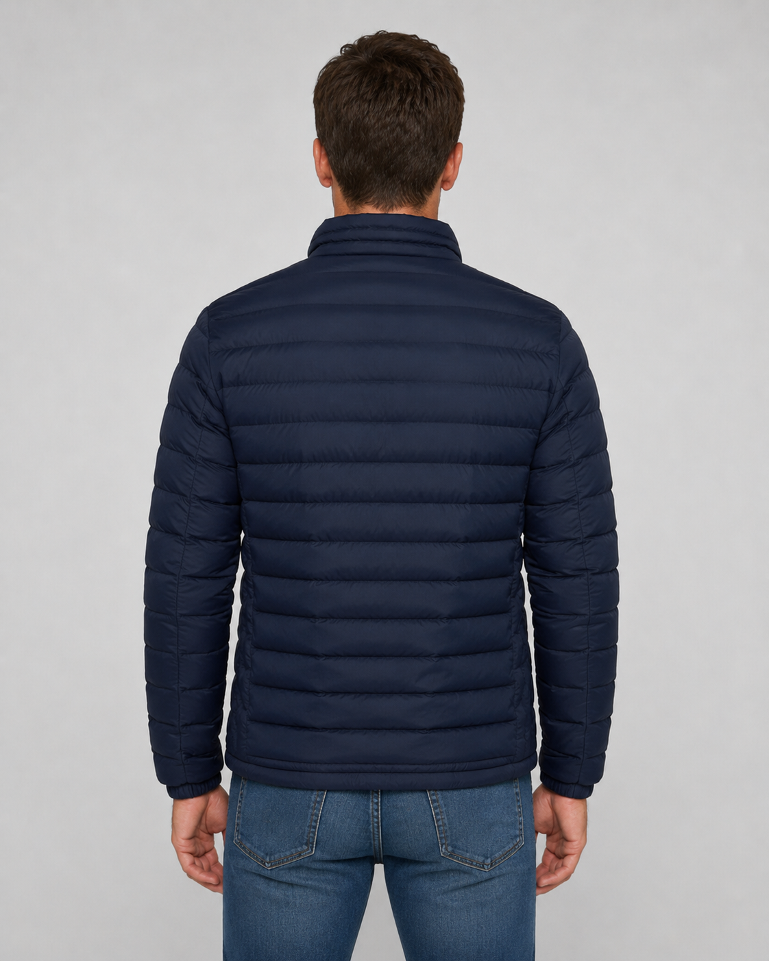 Men's Puffer Jacket - Quilted Stand Collar Fit