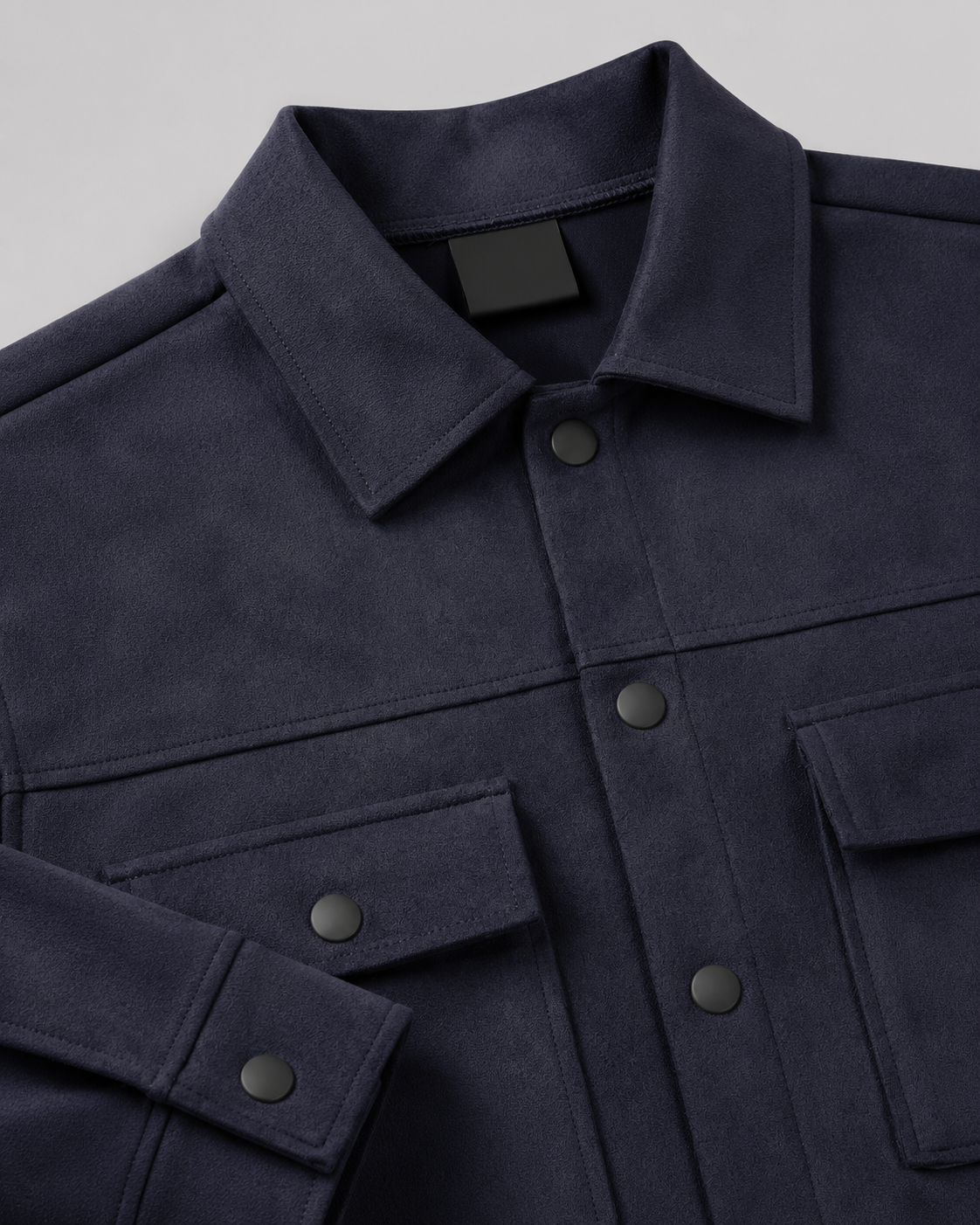 Men's Suede Slim Fit Overshirt Jacket