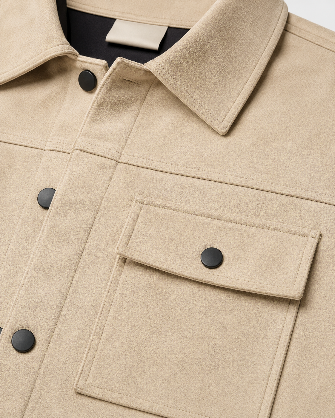 Men's Suede Slim Fit Overshirt Jacket
