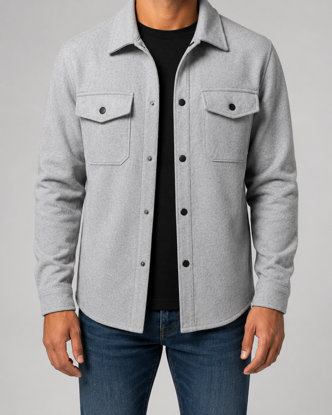 Men's Casual Utility Overshirt Jacket