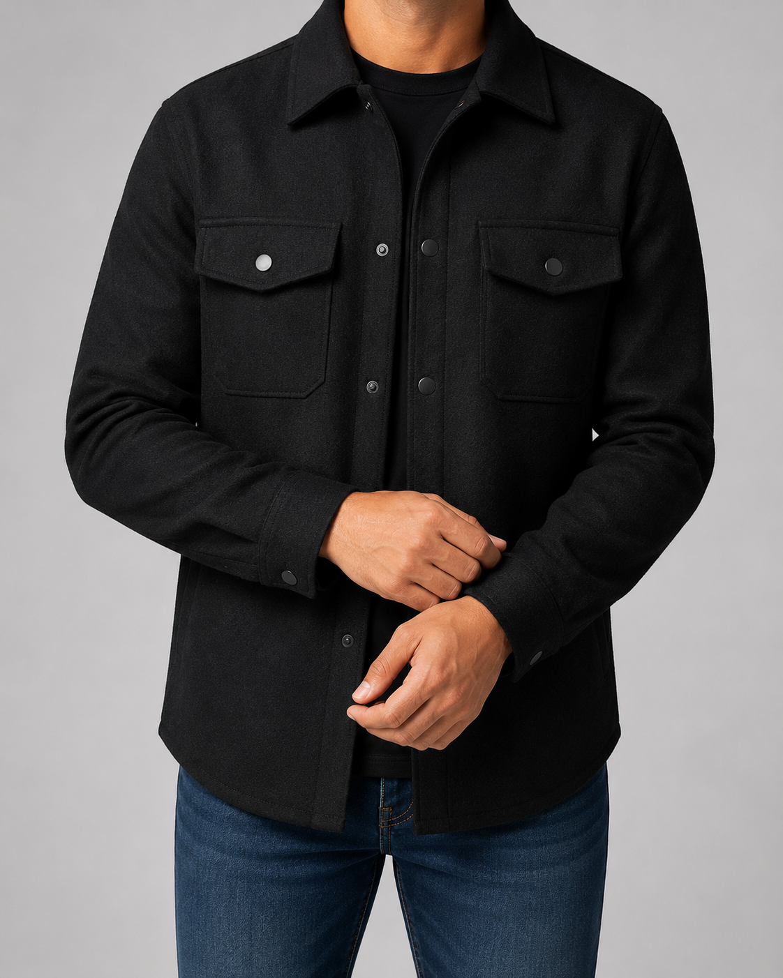 Men's Casual Utility Overshirt Jacket