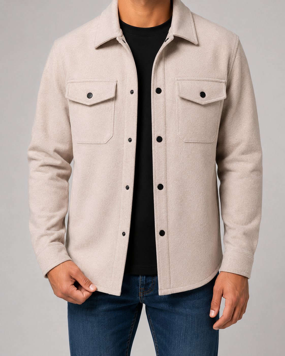 Men's Casual Utility Overshirt Jacket