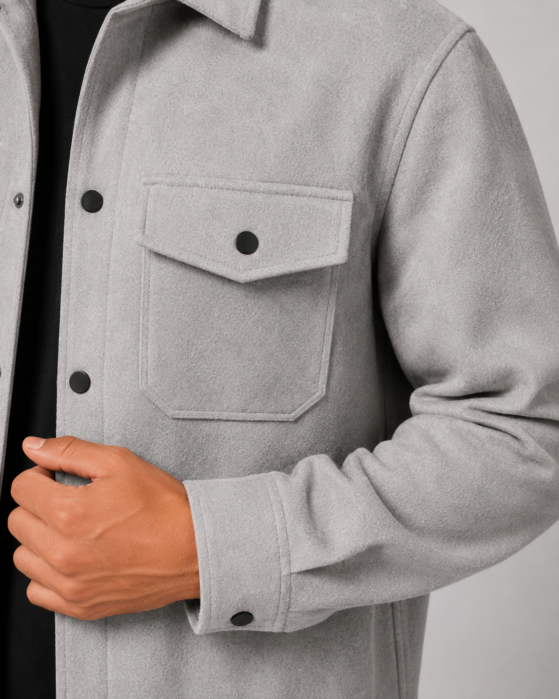 Men's Casual Utility Overshirt Jacket
