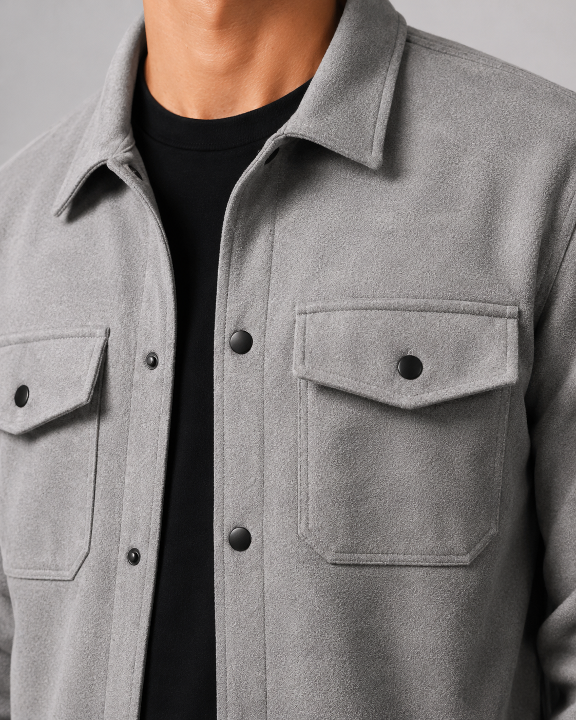 Men's Casual Utility Overshirt Jacket