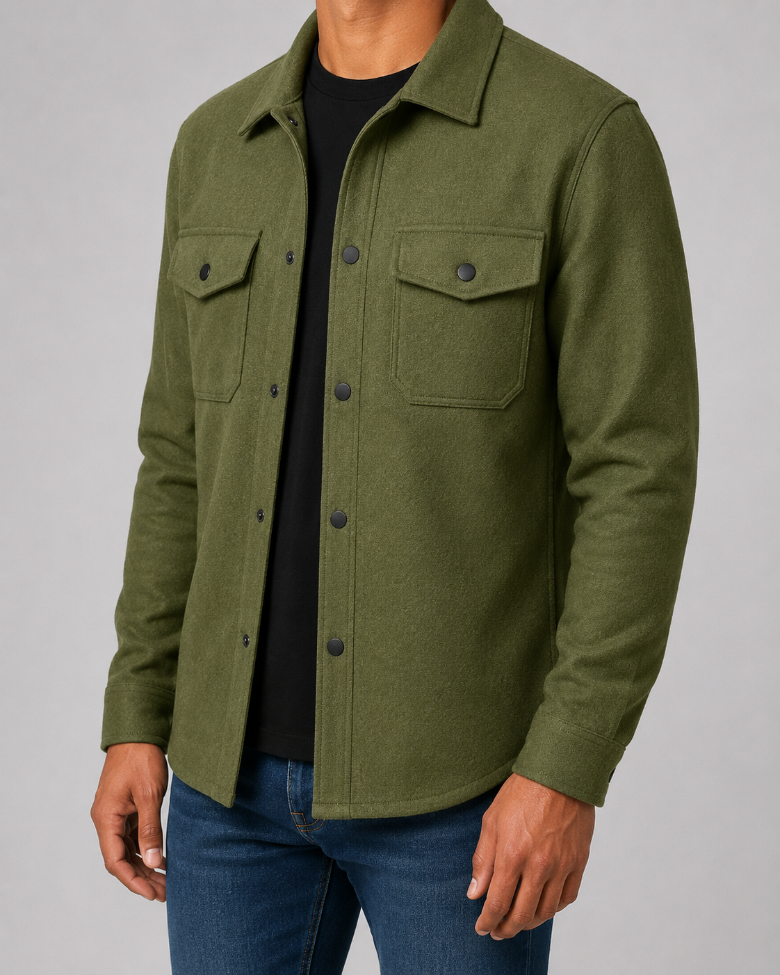 Men's Casual Utility Overshirt Jacket