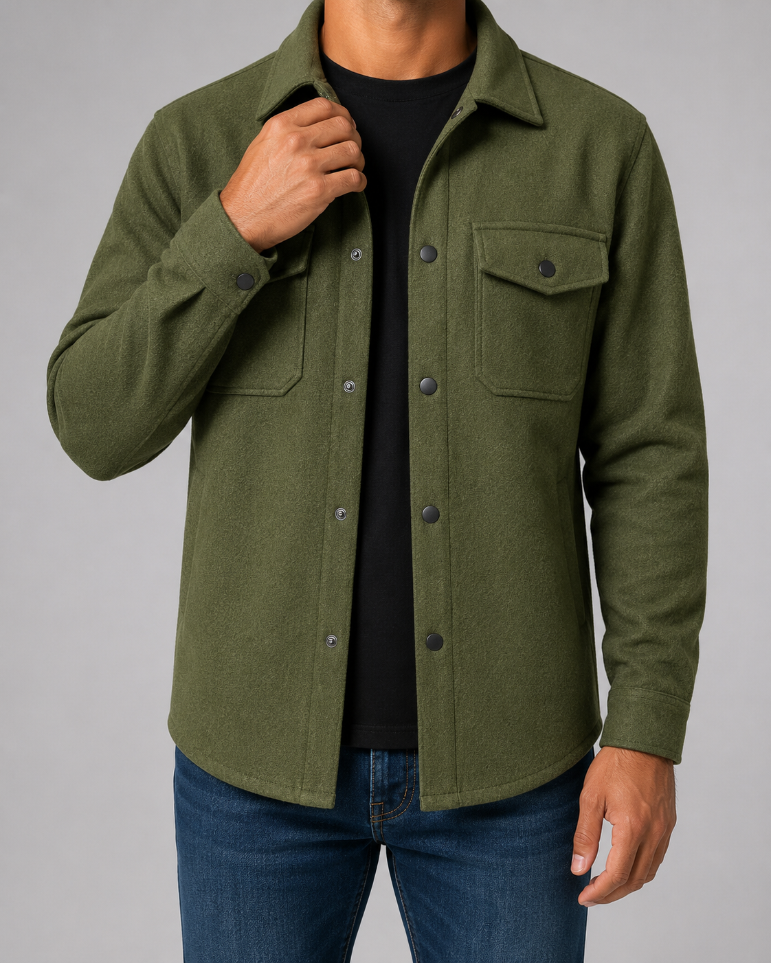 Men's Casual Utility Overshirt Jacket