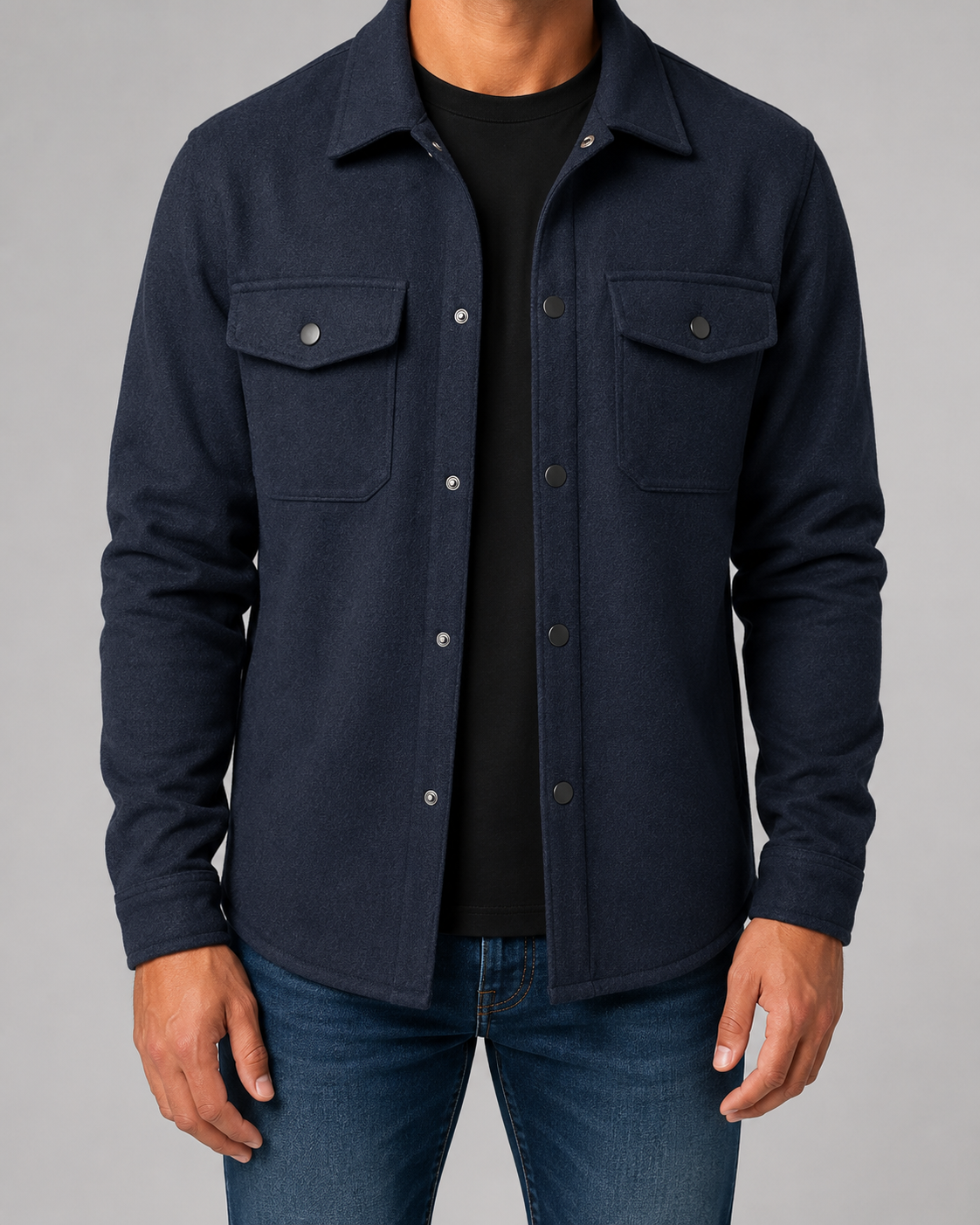 Men's Casual Utility Overshirt Jacket