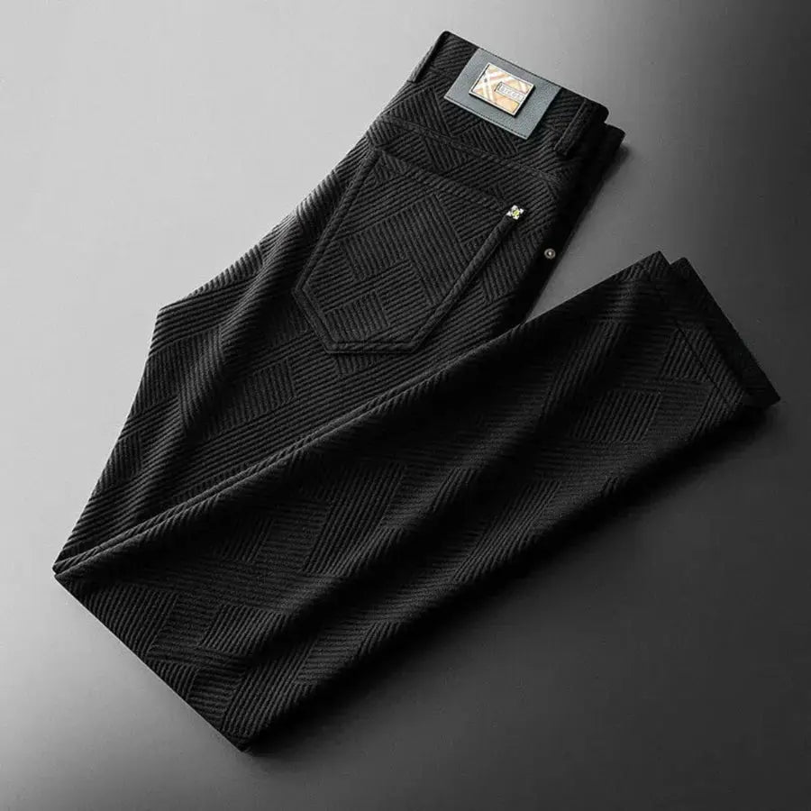 Men's Casual Stretch Jacquard Pants - Comfortable Everyday Wear