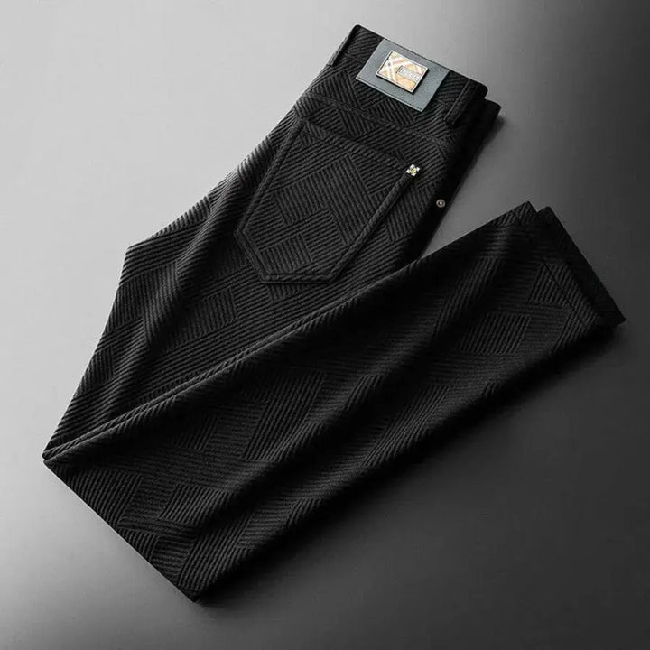 Men's Casual Stretch Jacquard Pants - Comfortable Everyday Wear