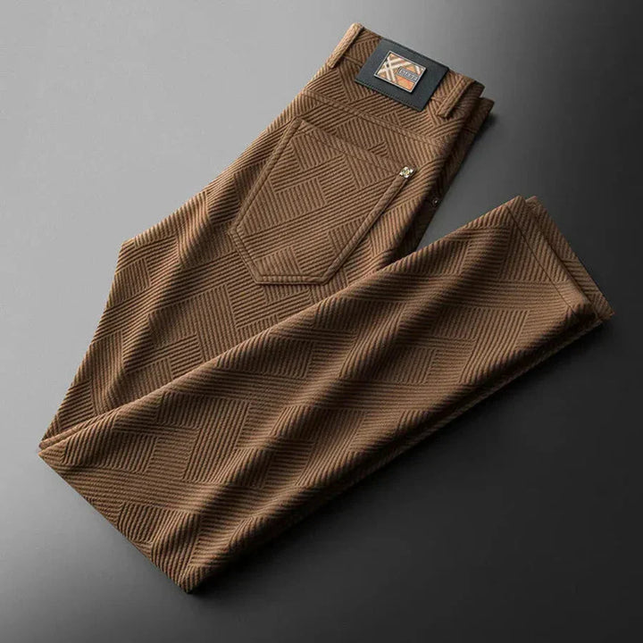 Men's Casual Stretch Jacquard Pants - Comfortable Everyday Wear