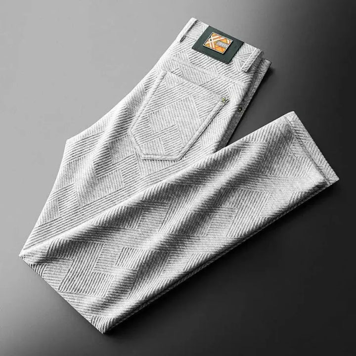 Men's Casual Stretch Jacquard Pants - Comfortable Everyday Wear
