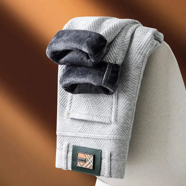Men's Textured Stretch Pants - Casual Wear