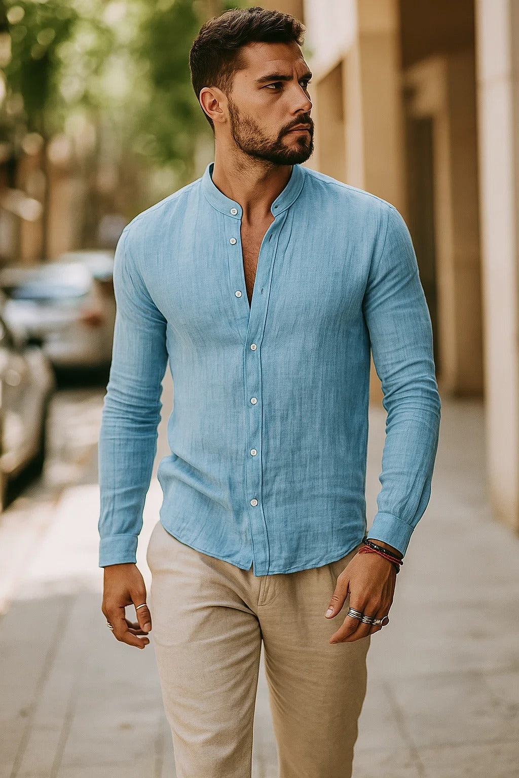 Men's Casual Knit Shirt - Relaxed Fit for Everyday Wear