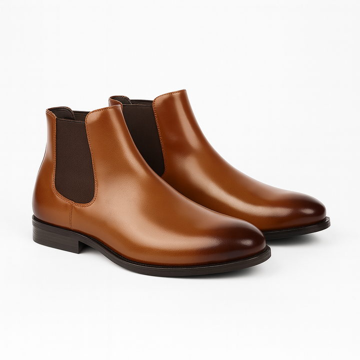 Men's High Ankle Chelsea Boots - Slip-On Comfort