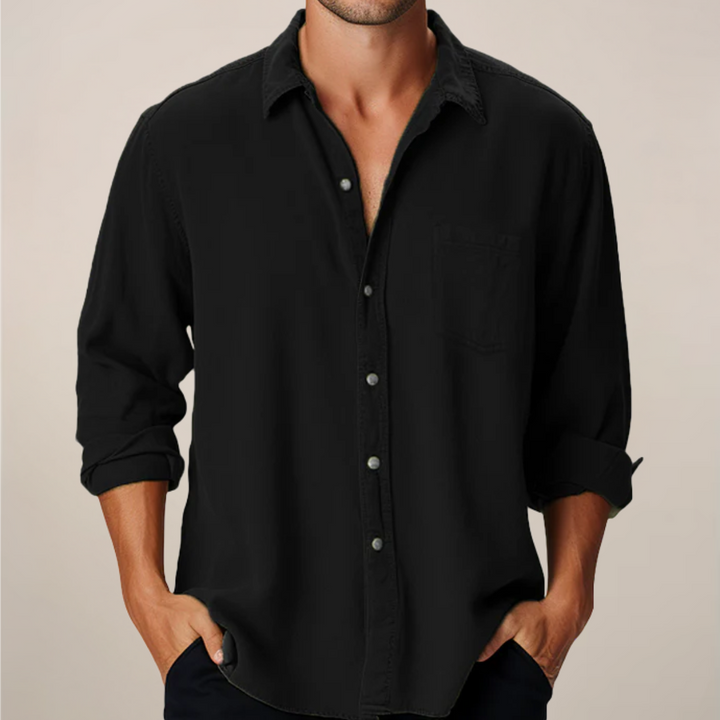 Men's Classic Long Sleeve Shirt - Regular Fit Casual Wear