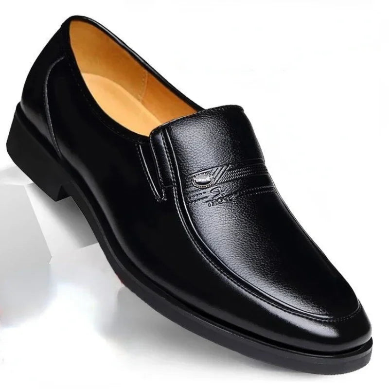 Men's Polished Slip-On Loafers - Classic Dress Shoes