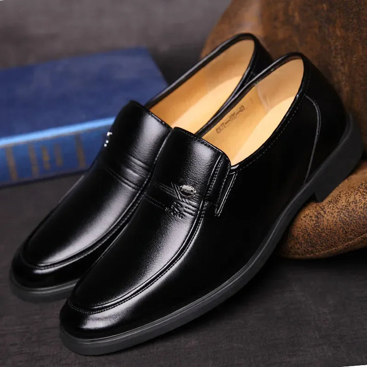 Men's Polished Slip-On Loafers - Classic Dress Shoes