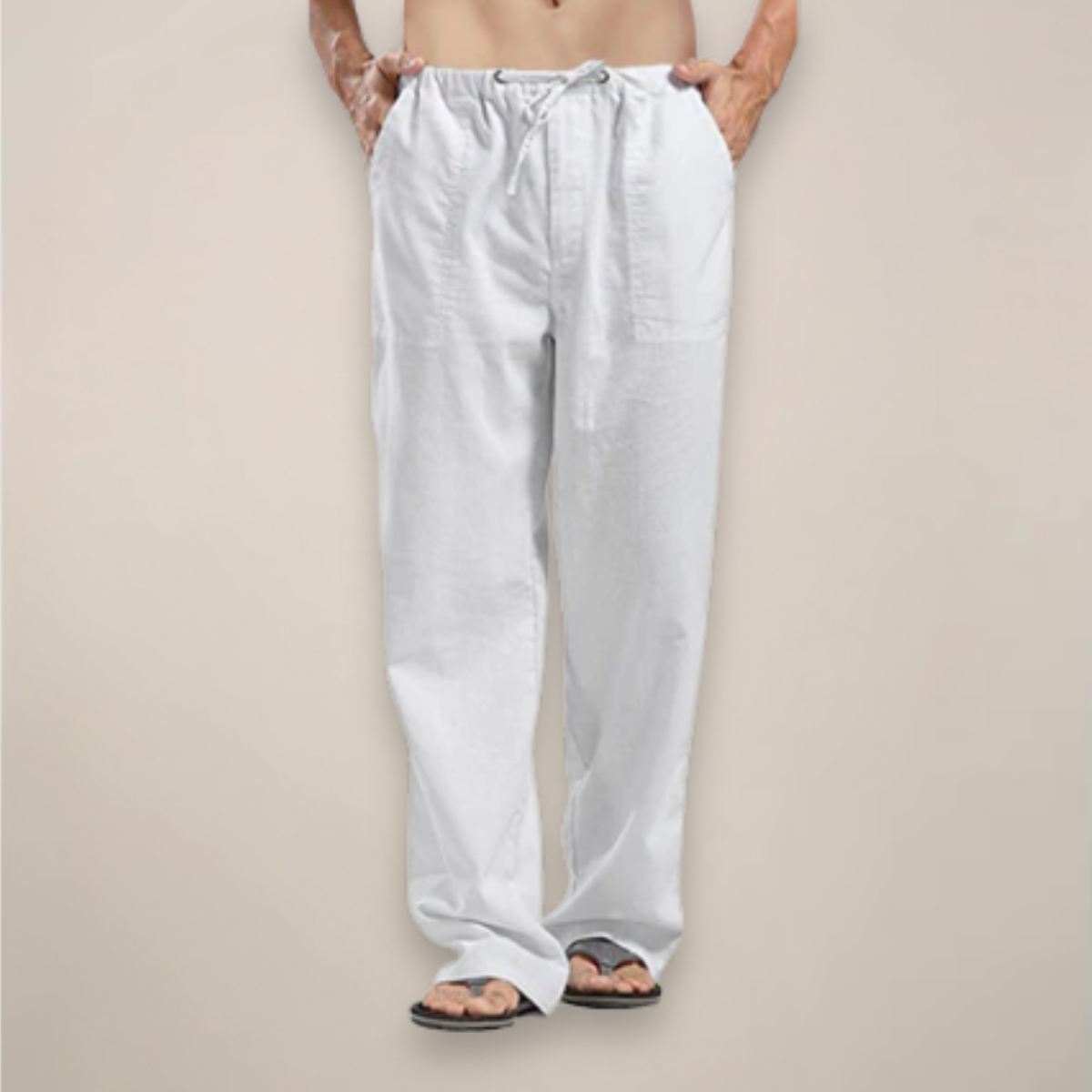 Men's Linen Pants - Lightweight Breathable Summer Comfort