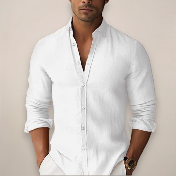 Men's Linen Short Sleeve Shirt - Summer Casual