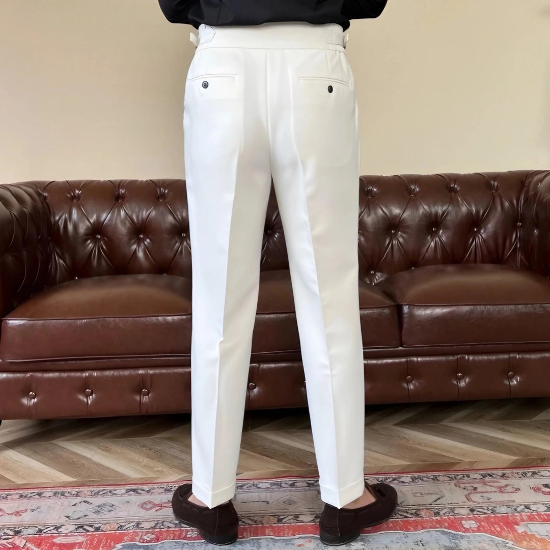 Men's Pleated Trousers - Stretch Fit for Modern Tailoring