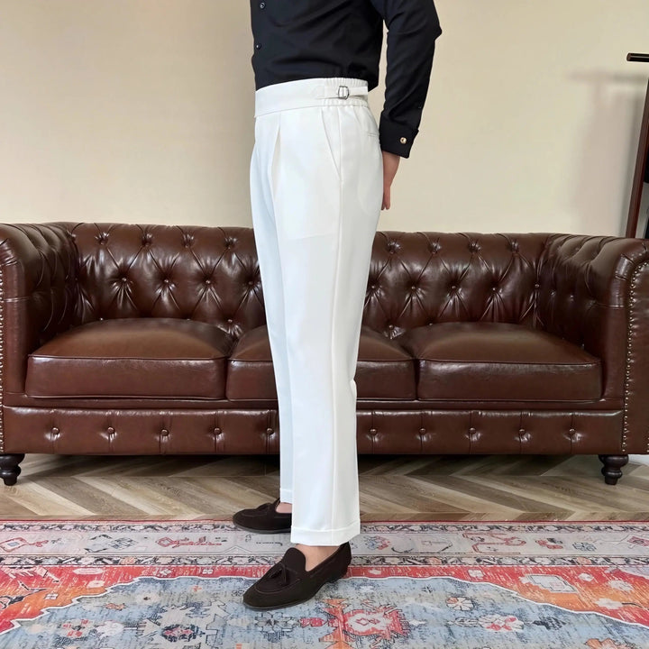 Men's Pleated Trousers - Stretch Fit for Modern Tailoring