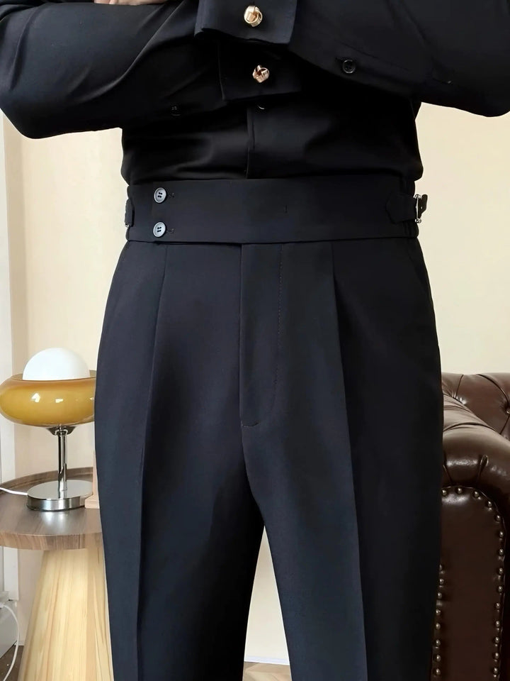 Men's Pleated Trousers - Stretch Fit for Modern Tailoring