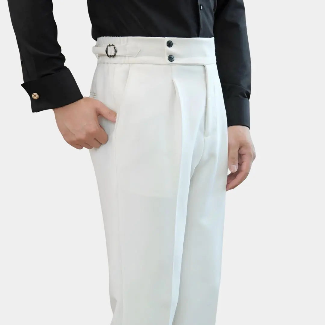 Men's Pleated Trousers - Stretch Fit for Modern Tailoring