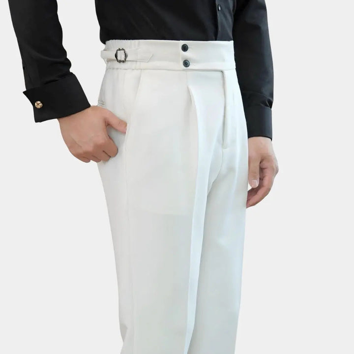 Men's Pleated Trousers - Stretch Fit for Modern Tailoring