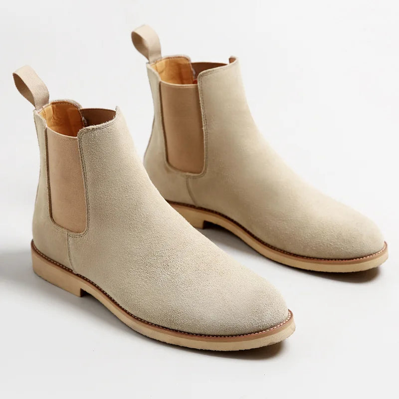 Men's Retro Chelsea Boots - Medium-High Ankle Design