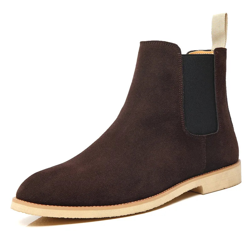 Men's Retro Chelsea Boots - Medium-High Ankle Design
