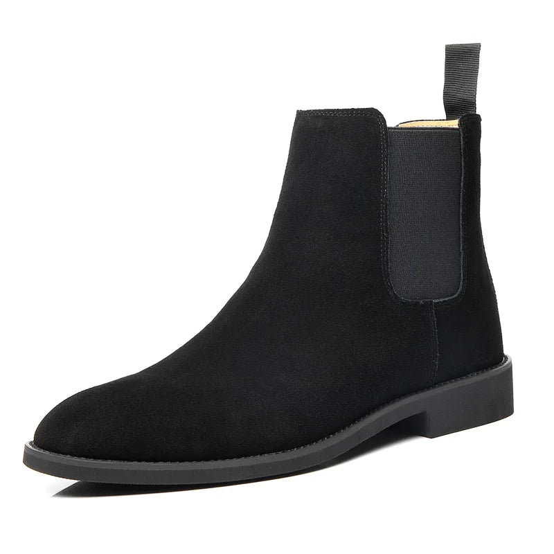 Men's Retro Chelsea Boots - Medium-High Ankle Design