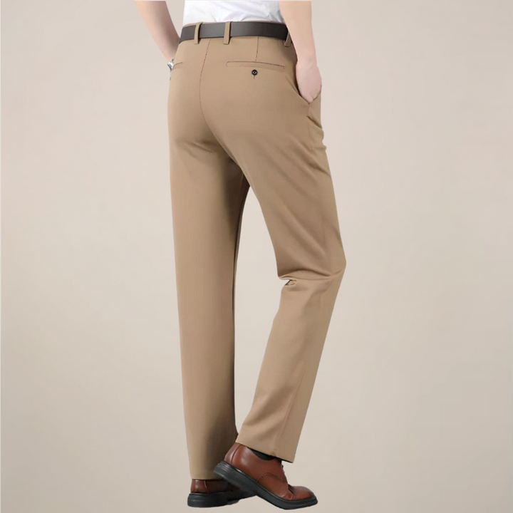 Men's Slim Fit Stretch Waist Trousers - Smart Casual Wear