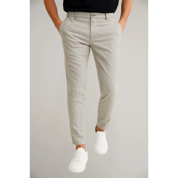 Men's Classic Flat-Front Trousers - Relaxed Fit Workwear