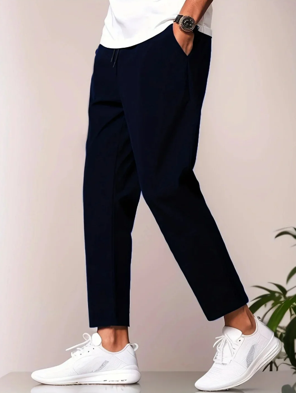 Men's Tapered Casual Pants - Lightweight Relaxed Fit for Travel