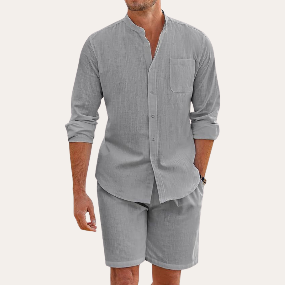 Men's Floral Print Shirt and Shorts Set - Summer Casual