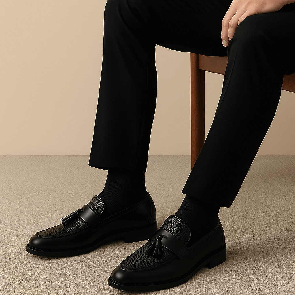 Men's Woven Tassel Loafers - Classic Slip-On Style