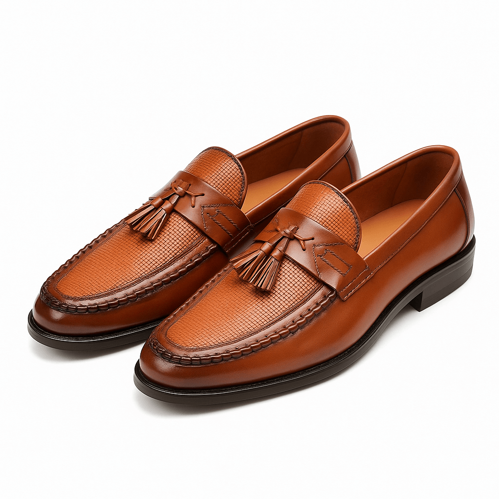 Men's Woven Tassel Loafers - Classic Slip-On Style