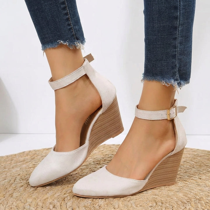 Women's Pointed Toe Wedge Heels - Summer Casual
