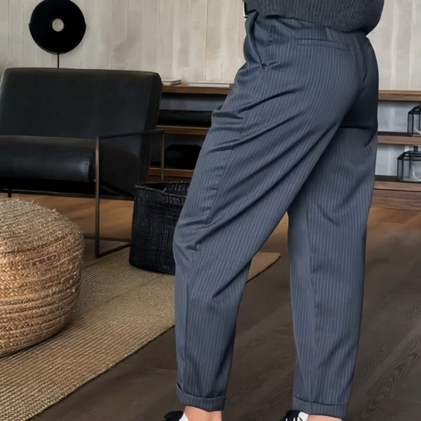 Samantha | Women's High-Waist Straight Leg Pants, Casual