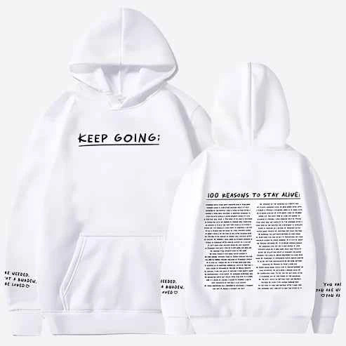 Women's Motivational Hoodie: 100 Reasons to Stay Positive